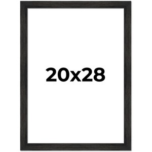 PosterPalooza | 20x28 Wide Barnwood Picture Frame, UV Acrylic, 6 Finishes - Grey, Brown, White, and Black - 1 of 4