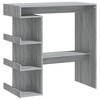 vidaXL Bar Table with Storage Rack Gray Sonoma 39.4 in.x19.7 in.x40 in. - 2 of 4