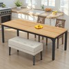 MAYEERTY Rectangular Dining Table, 78 inch Long Kitchen Table for 6-8 People - 3 of 4