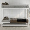 NicBex Twin over Twin Bunk Bed Metal Rack Triple Bed Frame with 4 Wheels, Full-length Guardrails and Ladder, No Spring Box Required - 2 of 4