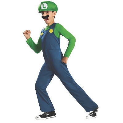 Boys' Classic Super Mario Bros. Luigi Costume - Size 4-6 - Green