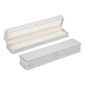 Unique Bargains PU Leather Velvet Cloth Elegant Design Luxury Necklace Box 2 Pcs - 1 of 4