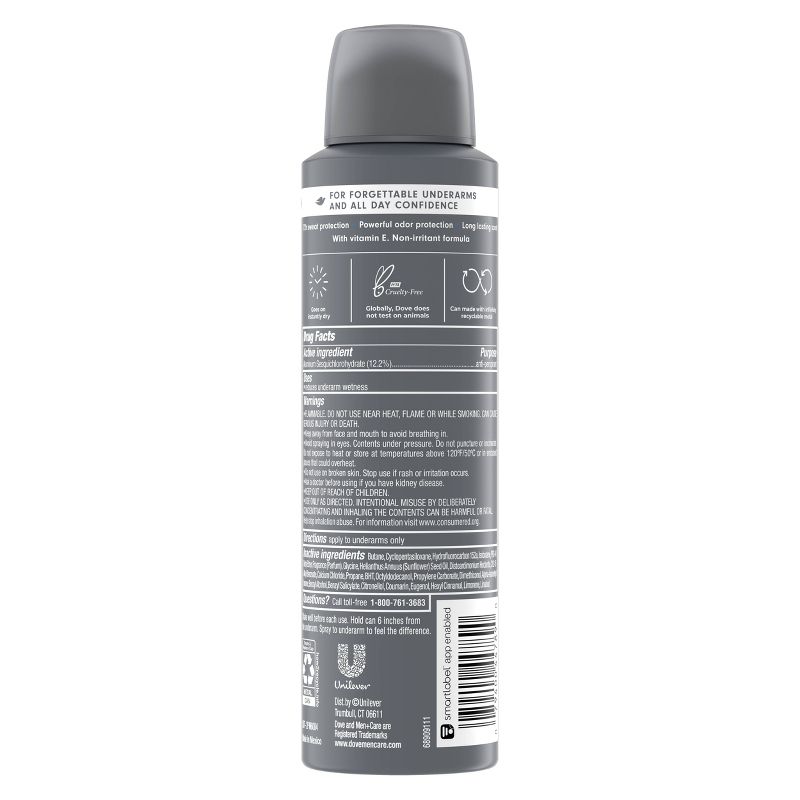 Dove Men+Care 72-Hour Stain Defense Dry Spray Antiperspirant &#38; Deodorant - Cool - 3.8oz, 4 of 8