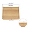 Unique Bargains Indoor Square Bamboo Planter Saucer Drip Tray Plant Drainage Trays 6 Pcs - 2 of 4