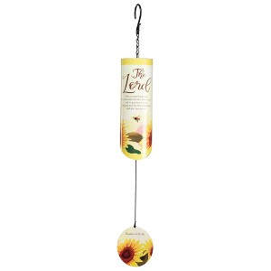 Dicksons Lord Bless You Keep You Yellow Sunflower 23 inch Aluminum Wind Chime Noisemaker - 1 of 2