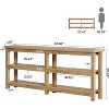 Tribesigns 70.86" Extra Long Console Table, Farmhouse 3-Tier Entryway Table, Wood Sofa Table Behind Couch for Living Room, Hallway, Foyer - 3 of 4