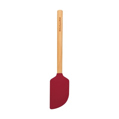 KitchenAid Bamboo Handle Scraper Spatula Red