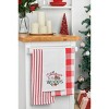 C&F Home 27" x 18" "Christmas In The Woods" Sentiment with Log Cabin Embroidered Cotton Waffle Weave Kitchen Dish Towel - 3 of 4