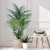 MaseiKar Artificial Tropical Palm Plant - 5 Ft Artificial Tree with Plastic Pot for Office and Home Decor, Tall Faux Plants for Indoors and Outdoors - 2 of 4