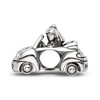 Black Bow Jewelry Sterling Silver & Crystal Just Married Bride & Groom Car Bead Charm - 2 of 4