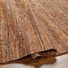 Hauteloom Aneko Beige Handwoven Leather Rag Carpet - 3 of 4