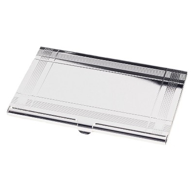 Bey-Berk Pocket Business Card Case Silver Plated (D156)