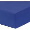 Everyday Kids Fitted Crib Sheet, 100% Soft Breathable Microfiber Baby Sheet, Fits Standard Size Crib Mattress 28in x 52in, Royal Blue Nursery Sheet - 3 of 4
