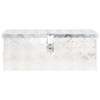 vidaXL Storage Box Silver 23.6 in.x9.3 in.x9.1 in. Aluminum - 2 of 4