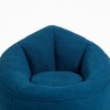 Angel Sar Armrest Blue Bean Bag Chairs for Adults with Ottoman, Memory Foam Bean Bag Chairs with Super Fiber - 4 of 4
