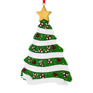 Polarx 5.0 Inch Grandma's Tree Christmas Tree Ornament , Christmas Decor Gold Star Candy Canes (1PC) - 1 of 4