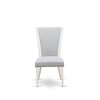 East West Furniture, Set of 2 Upholstered Chair- Parson Chairs Includes Linen White Wood Frame - 2 of 4