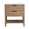 NicBex Bathroom Vanity with Basin/without Basin,Bathroom Sink Vanity with 2 Drawers,30 inch Bathroom Sink Cabinet for Bathroom,Oak/Light Brown - 2 of 4