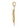 Black Bow Jewelry 14k Yellow Gold Cutout Oval Saint Christopher Medal Pendant - 2 of 4