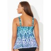 Swimsuits for All Women's Plus Size V-Neck Flowy Tankini Top - 3 of 4