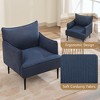 Accent Chair Mid-Century Modern Chair Upholstered Lounge Arm Chair with Solid Wood Frame & Soft Cushion for Living Room, Bedroom - 3 of 4