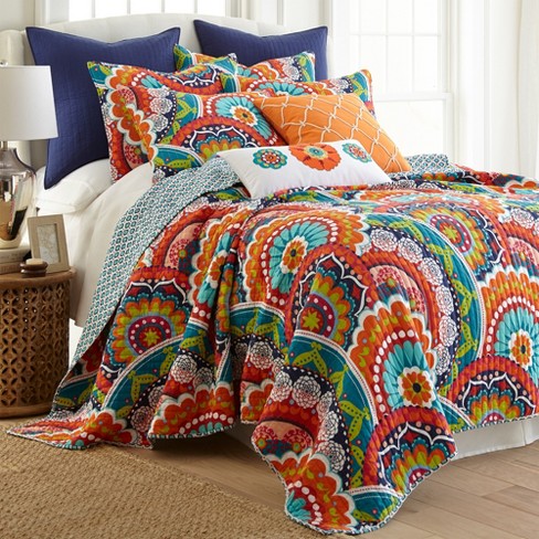 Serendipity King Quilt Set - One King Quilt and Two King Shams - Multicolor  - Levtex Home