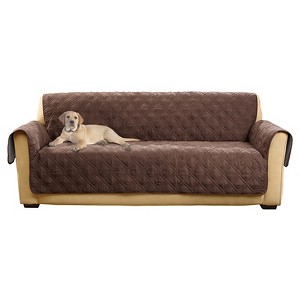 Non-Slip/Waterproof Sofa Furniture Protector Chocolate - Sure Fit, Brown