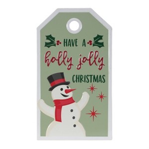 Snowman Christmas Wall Tag Metal 9 x 16 Inch Holiday Plaque by Melrose - 1 of 3
