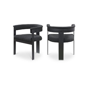 Meridian Furniture,Romeo Boucle Fabric Dining Chair, Set of 2 - 1 of 4