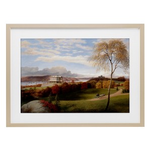 Stupell Industries Folk Painting Landscape Framed Print Under Glass - 1 of 4