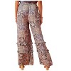Women's Ruffle Detail Paisley Quilt Print Pants - Hayden LA - 2 of 3