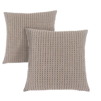 Monarch Specialties Pillows Set Of 2 18 X 18 Square Insert Included Decorative Throw Accent Sofa Couch Bedroom Polyester Hypoallergenic Brown Modern