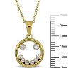 EVERLY JEWELRY | Yellow Plated Sterling Silver 0.33 CT TGW White Cubic Zirconia and White Topaz Necklace with Chain, 18"+2"ext - 2 of 4