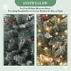 3-4.5ft Christmas Tree, Mini Potted Snow Flocked Tree, Tabletop Artificial Xmas Tree with Light Box, Warm White LED Lights, for Home Party Decor - 3 of 4
