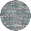 Teal Blue And Gray Geometric Washable Indoor Outdoor Area Rug - 4 of 4