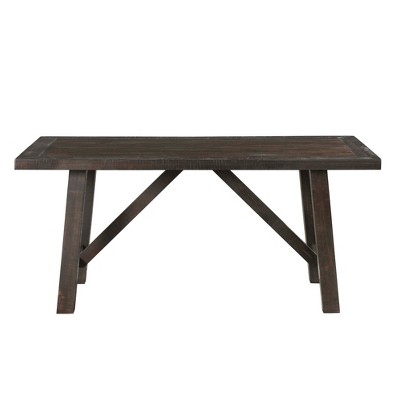 Rustic Gray Oak 7-Piece Dining Set with Lattice Back Chairs