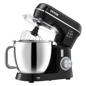VEVOR Stand Mixer,5.3QT+4.4QT Stainless Steel Bowls,10+Speeds Tilt-head Mixer, with Dough Hook, Wire Whip, Beater, Scraper, Household Mixer for Baking - 1 of 4
