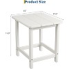 Square HDPE Outdoor Side Table - Durable Adirondack Patio End Table for Beach, Porch - Weather Resistant & Easy to Assemble - 3 of 4