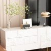 Famapy White Wooden 3 Drawer Chest Drawers Dresser Storage Cabinet Home Organization - 3 of 4