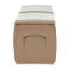 Homeplast Regular 52.83 Gallon Capacity Indoor Outdoor Heavy Duty Plastic Deck Box Storage Trunk for Pillows, Patio Cushions, & Firewood, Beige/White - 4 of 4