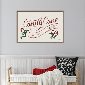 Amanti Art 33"x23" Nostalgic Christmas I by Becky Thorns Framed Canvas Wall Art Print - 1 of 4
