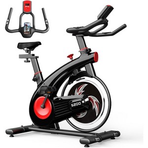 Naysaye Stationary Exercise Bike, Adjustable Workout Bike, Indoor Cycling Bike with Adjustable Seat for Home Gym, Red, 42"*41.6"*21.6" - 1 of 4