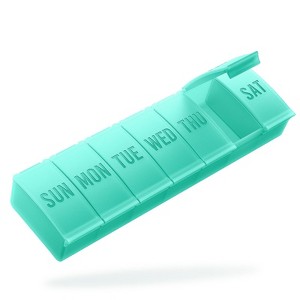 Barhon Pill Organizer Large, Weekly Medicine Pill Organizers, 7 Day Pills Box Case Travel for Big Vitamin Supplements Fish Oil - 1 of 4