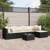 vidaXL Patio Lounge Set Set of 5 Black, Cream White - 2 of 4