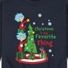 Men's - Dr. Seuss - Christmas Is A Family Thing Graphic Fleece Sweatshirt - 2 of 4