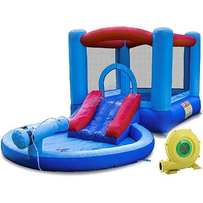 Galvanox Kangaroo Kastle Inflatable Bounce House and Water Slide with Water Gun/Splash Pool for Kids Hours Of Fun - Blower   Included