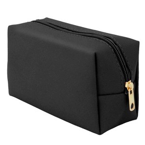 Mber Makeup Bag Travel Cosmetic Bags Zipper Makeup Pouch, Small Makeup Bag Organizer, Water Resistant Toiletry Pouch Bag for Small Toiletries, Black - 1 of 4