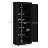 72" Kitchen Cabinet, Pantry Storage Cabinet with Doors and Shelves, Freestanding Food Pantry Cabinet Wood Grain - 3 of 4