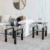 Dolonm Modern Square Tempered Glass Coffee Table with Metal Legs for Living Room, 150lbs Capacity - 3 of 4