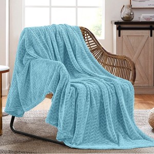 Inhand Flannel Throw Blanket, 50”x60” Super Soft Fuzzy Blanket for Couch Sofa Bed Office, Cozy Plush Lightweight Blanket Throw Size - 1 of 4